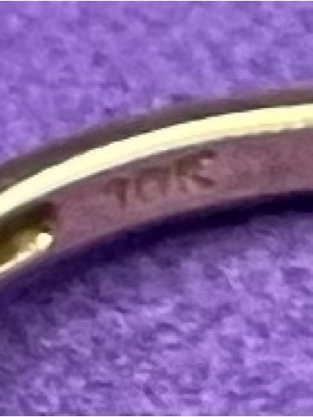 VTG Solid 10k yellow gold Princess-cut Alexandrite ring / real diamonds  sz 8/3g - Picture 9 of 9